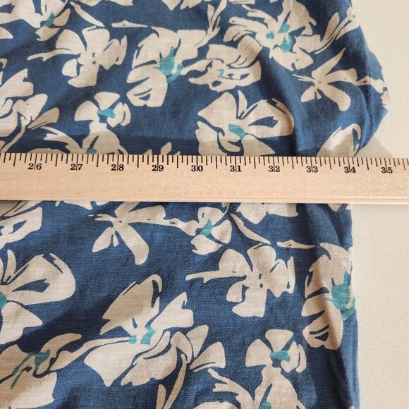 Natural Known Supply Kimono Cardigan Medium Large Floral Blue White - Picture 5 of 6